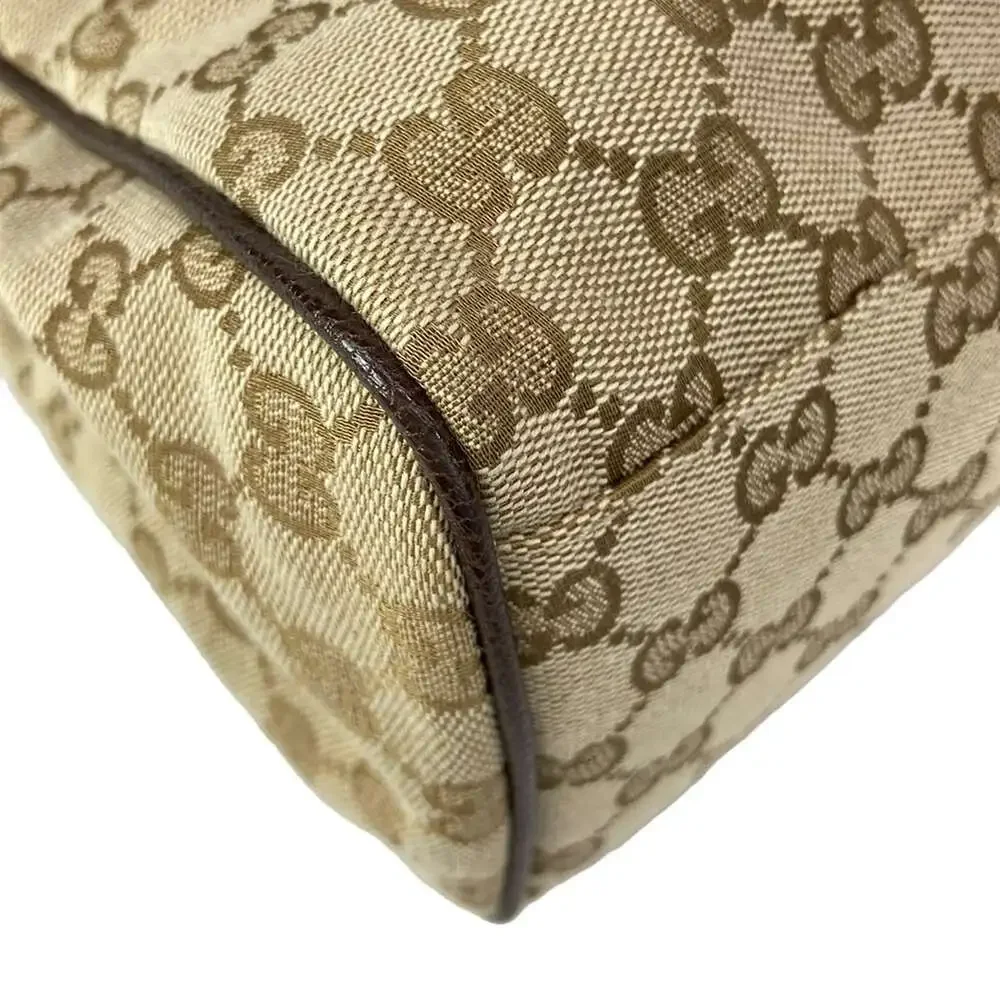 Gucci Paparazzo Medium Top-Handle Bag Handbag 875018 Beige Dark Green Multi